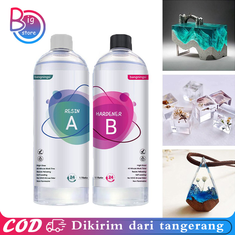 Epoxy Resin Kit 540ml Bening Dan Kuat Cocok Untuk Seni Resin Joran Carbon Dan Lapisan Meja