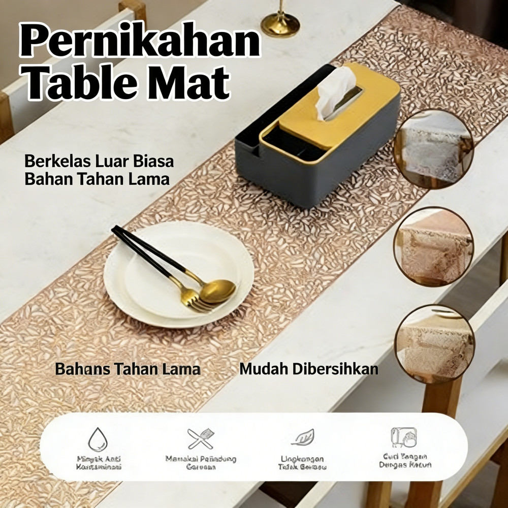 Meja Tamu Makan Panjang / Taplak Meja Makan Taplak / Meja Panjang Taplak Tamu