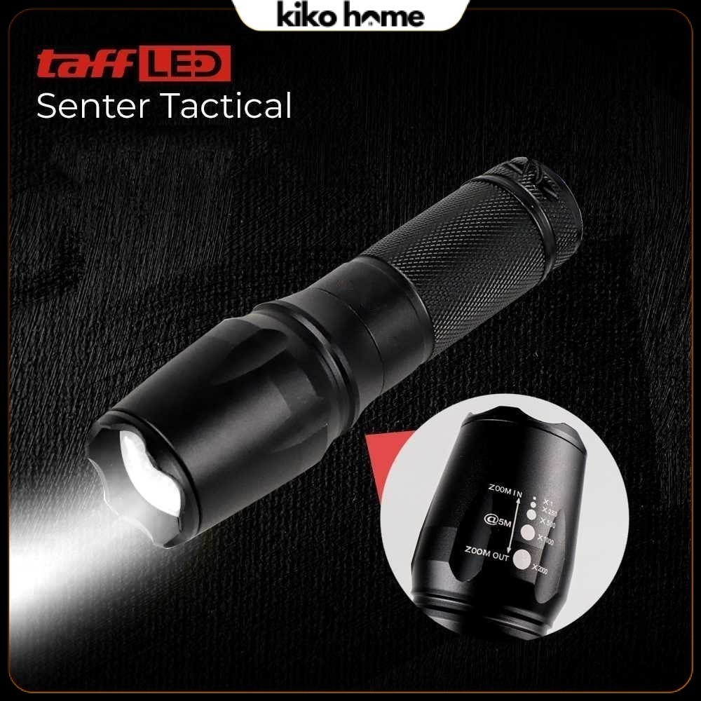 TAFFLED Senter Tactical XML-T6 3000 Lumens Dengan Baterai Charger Box - E97