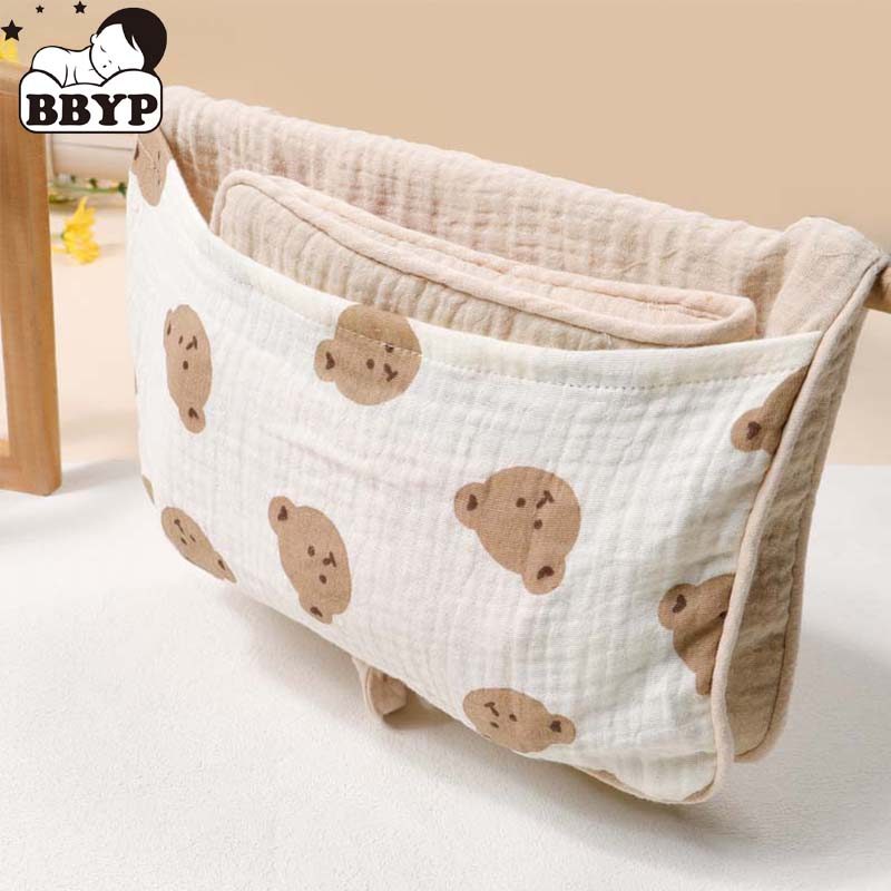 Gauze Bedside aper Bag Baby sposable aper Wet Tissue Storage Bag Handbag Boys Girls Crib Bottle Trol