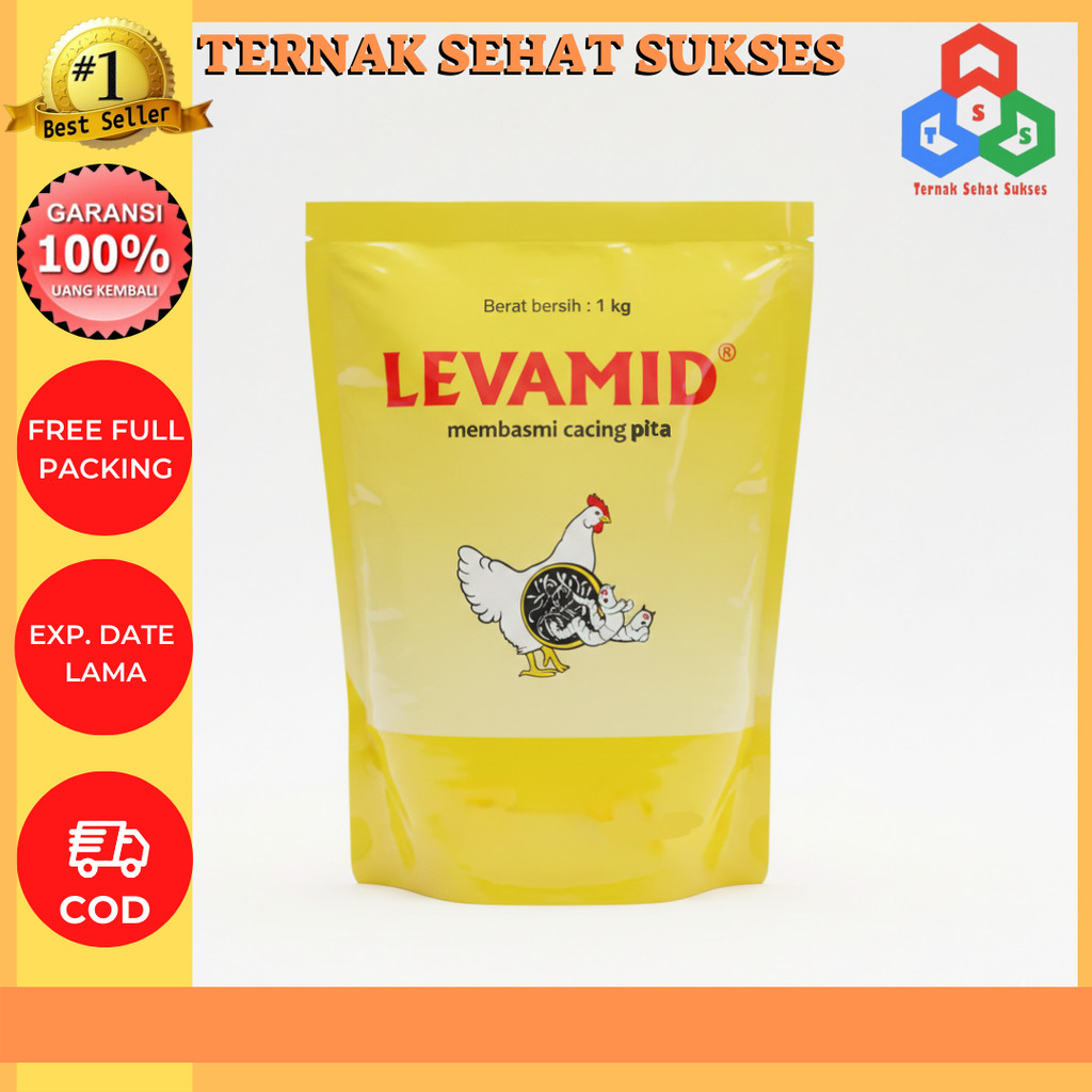 LEVAMID 1 KG - Obat Cacing Pita Gilik Ayam Burung Unggas Hewan