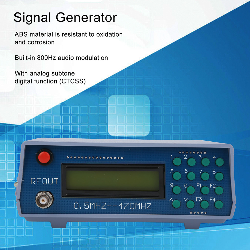 RF Signal Generator Audio Modulation Signal Source Conditioning Radio 800Hz 0.5MHZ‑470MHZ RF Generat
