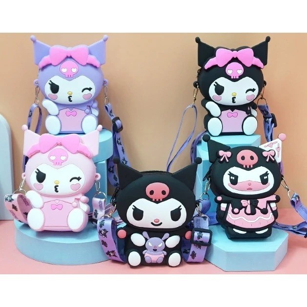 SACA Tas Selempang Sling Bag Kuromi Tas Anak Jelly Silikon