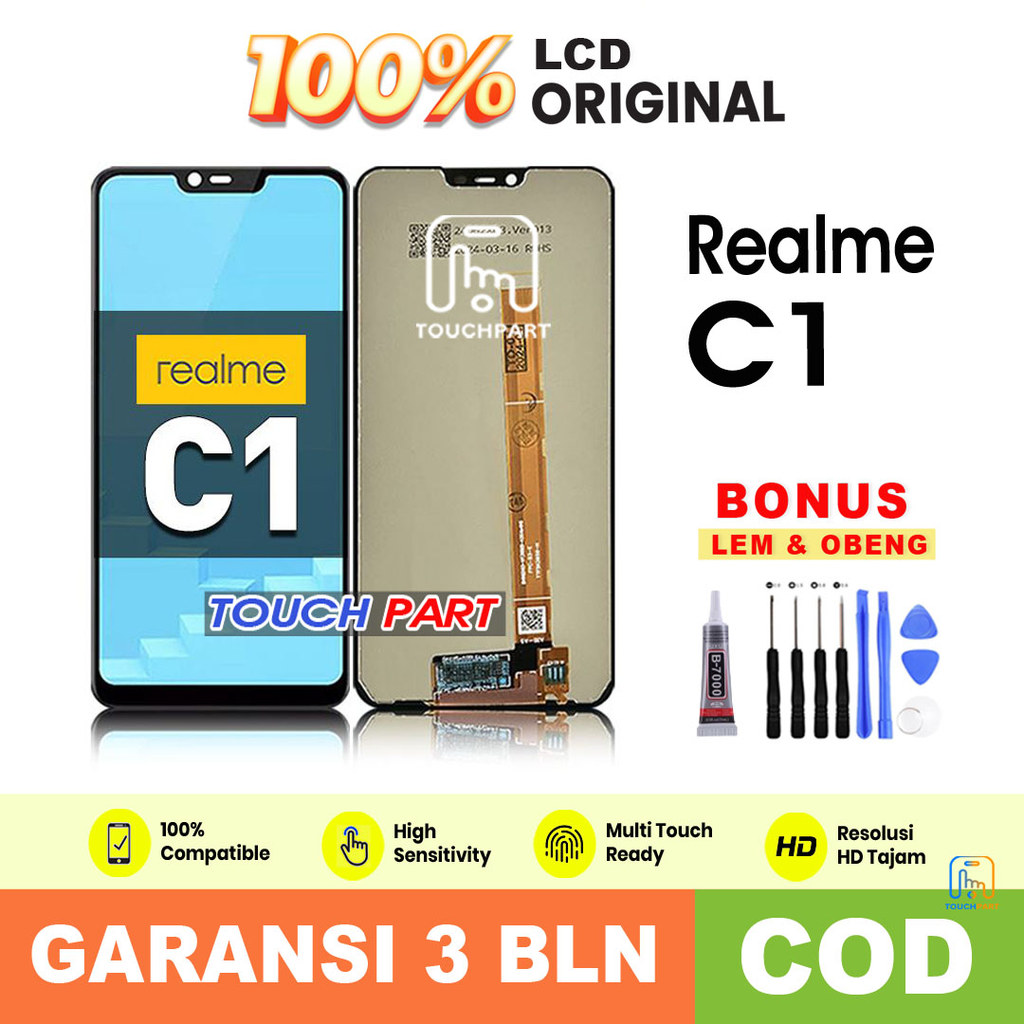 LCD REALME C1 Original Fullset Touchscreen COD