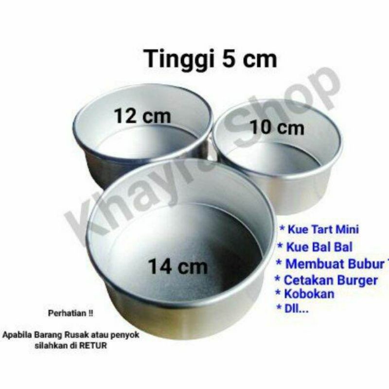 BintangOfc  - Loyang Bulat Press Mini Loyang Kue Tart Mini