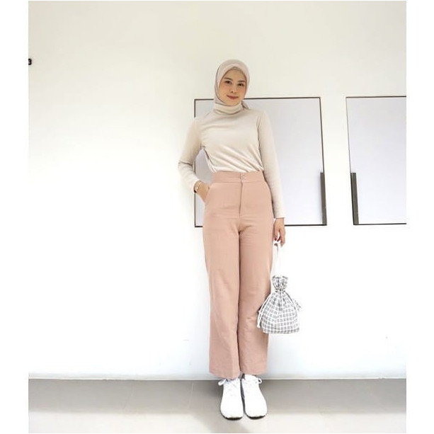 Yuka Slim Cullote / Katun Poly Kulot Highwaist / Celana Drilly Kulot Drill / Misha Mesha Kulot | Kul