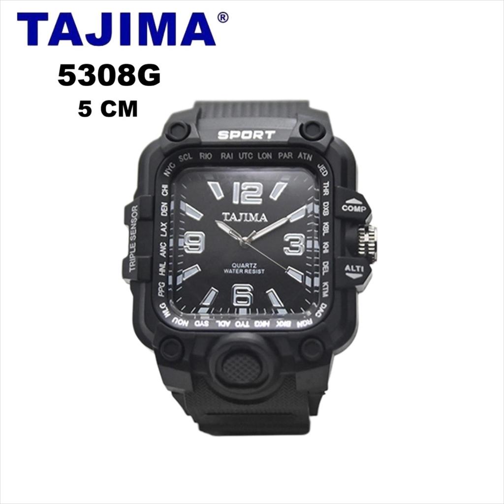 TAJIMA Jam Tangan Analog Sport Pria 5308G Water Resistant Original