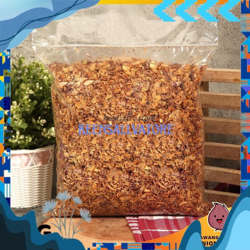 Bawang Goreng Brebes 1 Kg Brambang Goreng Renyah Bawang Merah Goreng Kiloan Bagor Pedas Asli Murah