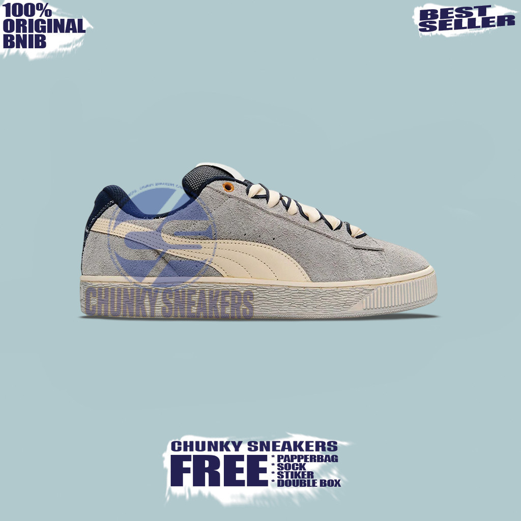 Sepatu Sneakers Puma Suede Xl Skate Serve Cool Light Grey 100% Original BNIB Unisex