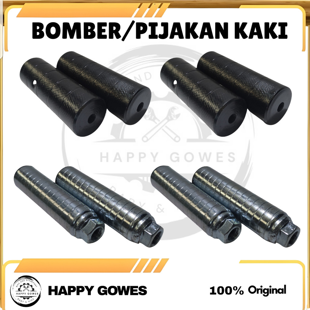 HG BOMBER PIJAKAN KAKI PANCATAN KAKI SEPEDA JALU BESI FOOTSTEP SEPEDA UNIVERSAL
