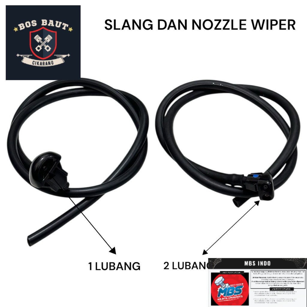 BOS BAUT SLANG NOZZLE NOSEL WIper penyemprotan kaca mobil universal original