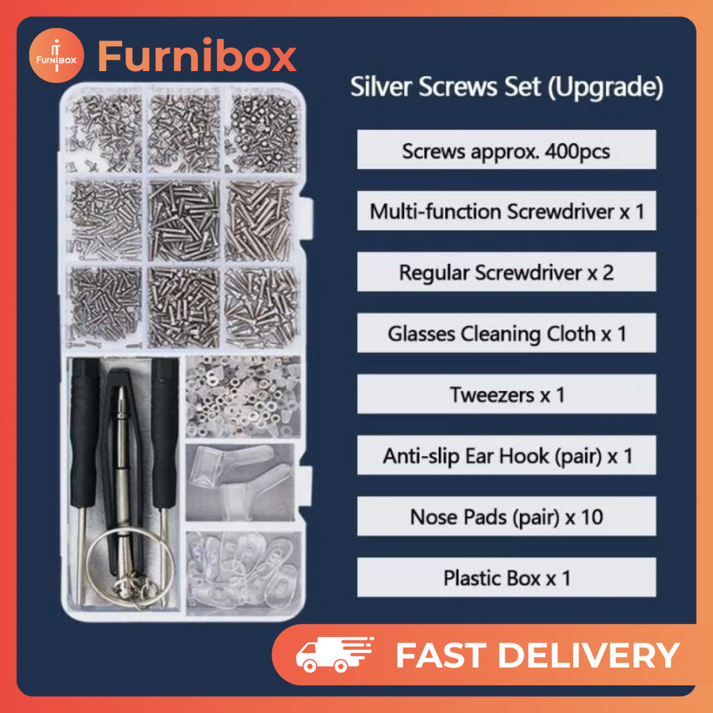 BAUT SEKRUP MUR SKRUP KECIL SET REPARASI SERVIS KACAMATA JAM TANGAN