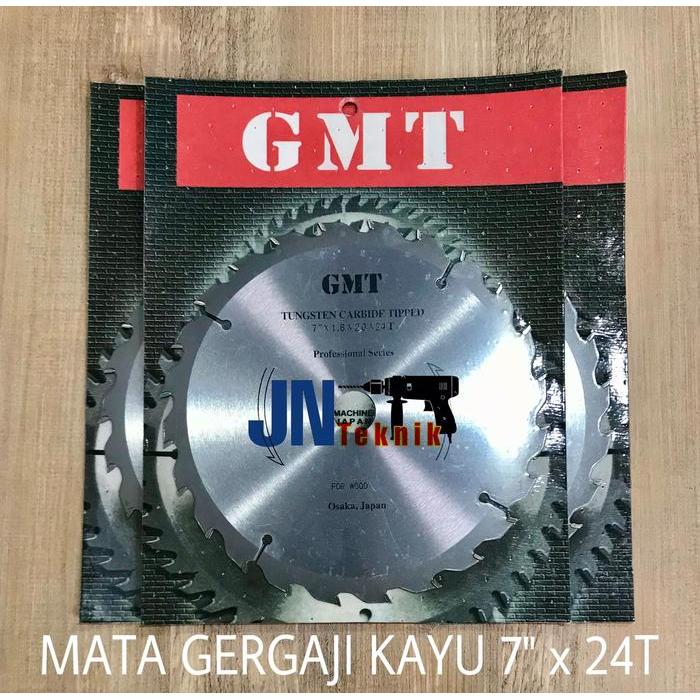 MATA GERGAJI POTONG KAYU GMT 7" × 24 T / MATA CIRCULAR SAW GMT 7 INCH - GMT 7" X 24T