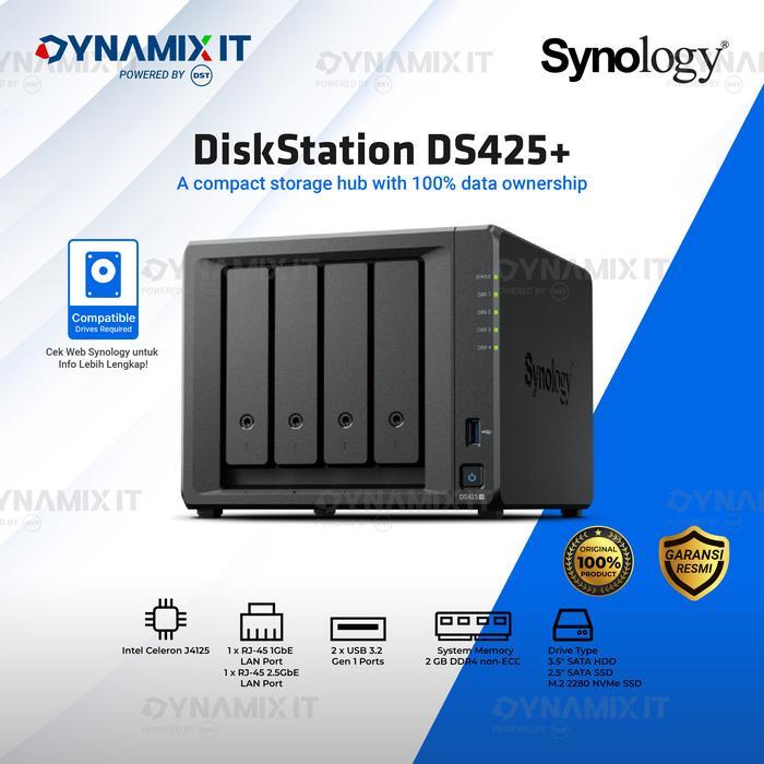 Synology NAS DiskStation DS425+ 4-Bay NAS Server Storage