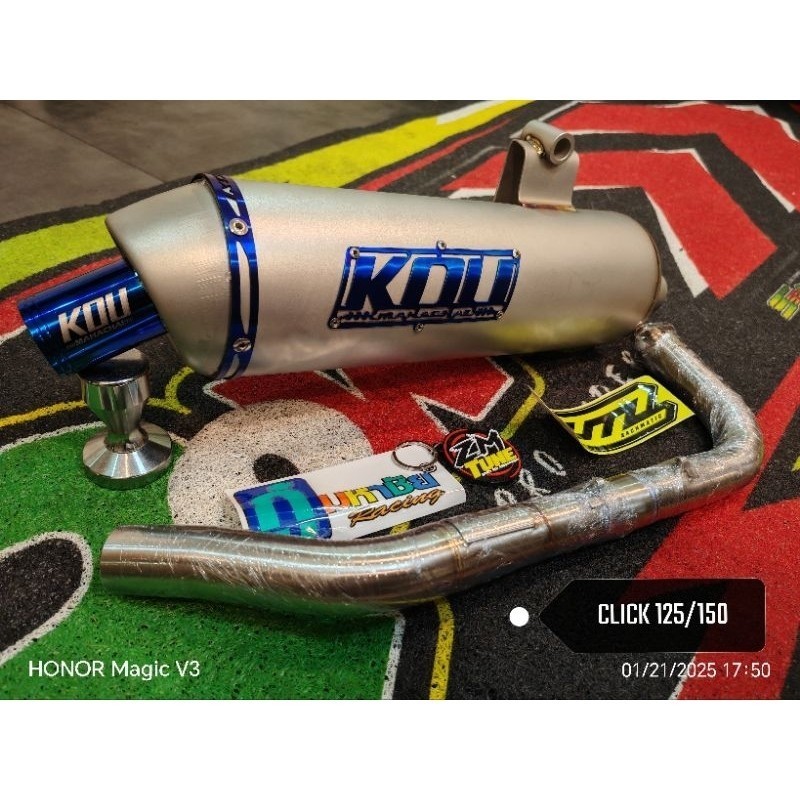 rev kou pipe exhust click mio beat mio carb adv KOU MAHACHAI POWERPIPE V4