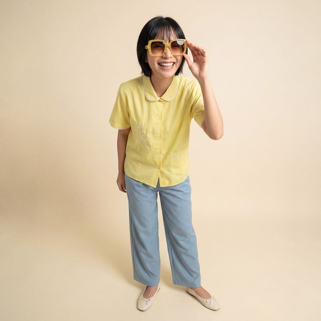 ZKYNIT - Hara Shirt | Kemeja Wanita | Atasan Wanita Kekinian | Baju Atasan Wanita Terbaru