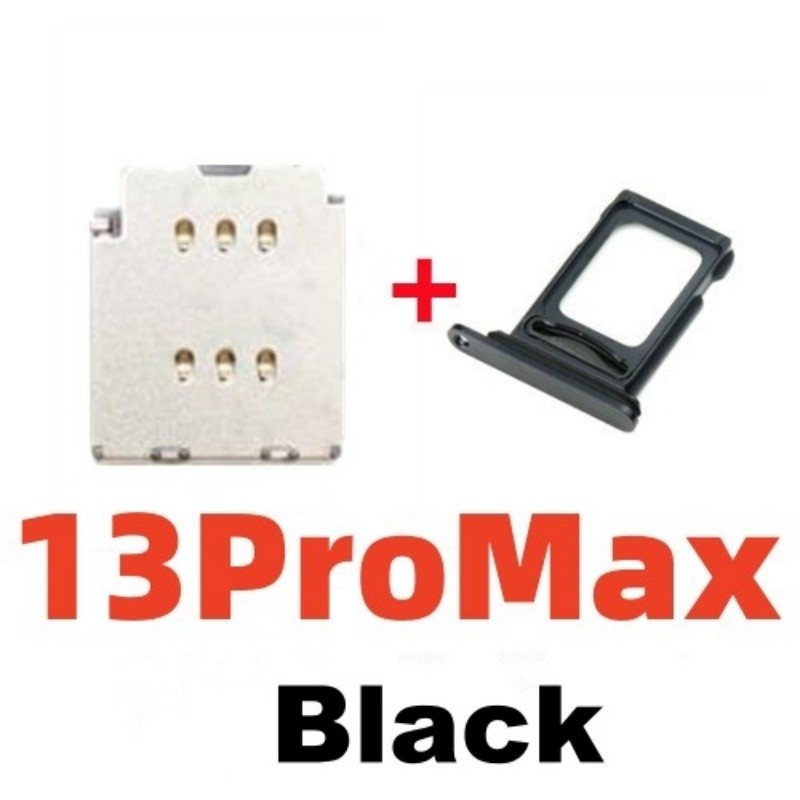 1set Dual Sim Card Reader Flex Cable + Tray Slot  for iPhone 14 Plus 12 13 11 Pro Max Nano Connector