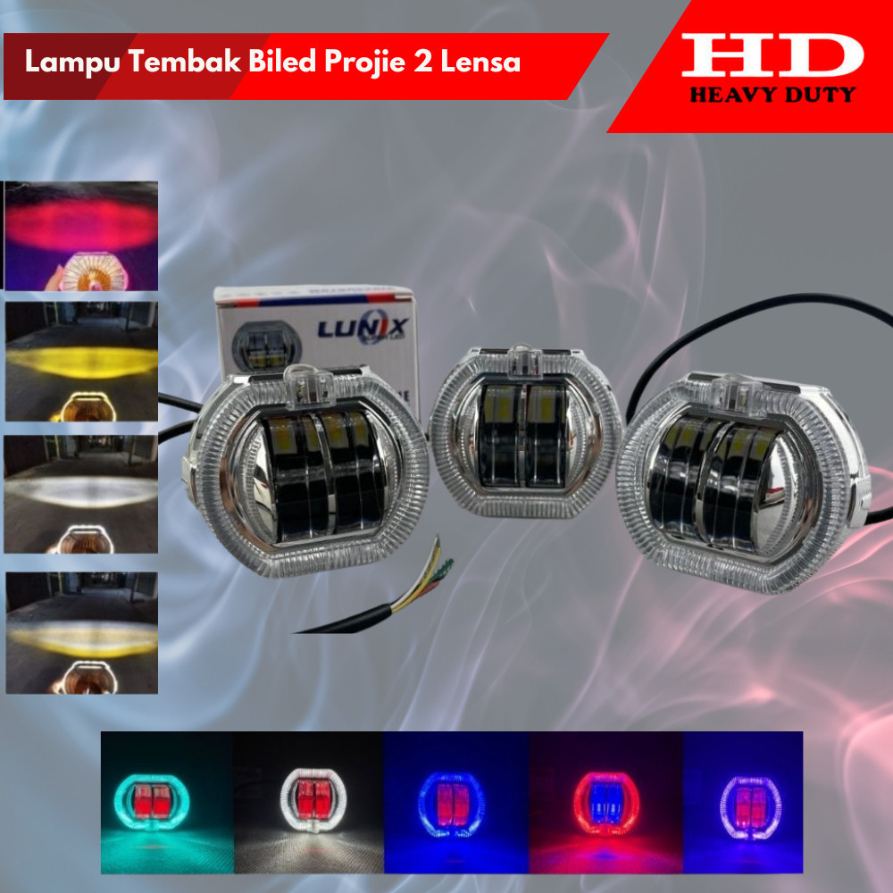 LAMPU TEMBAK DAYMAKER BILED PROJIE / BILED PROJIE DAYMAKER 2 LENSA