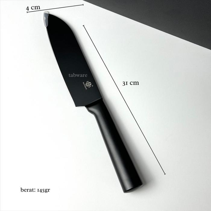 (1pc) Pisau Parang Hitam/Pisau Stainless/Pisau Daging Tulang/Pisau Tajam Stainless Steel 3Cr13 - C