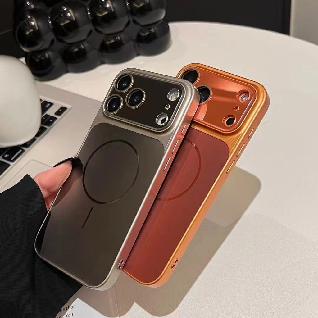 METALLIC FLOWING MAGSAFE PREMIUM CASE FOR IPHONE 13 14 15 16 17 PRO MAX Casing Mewah