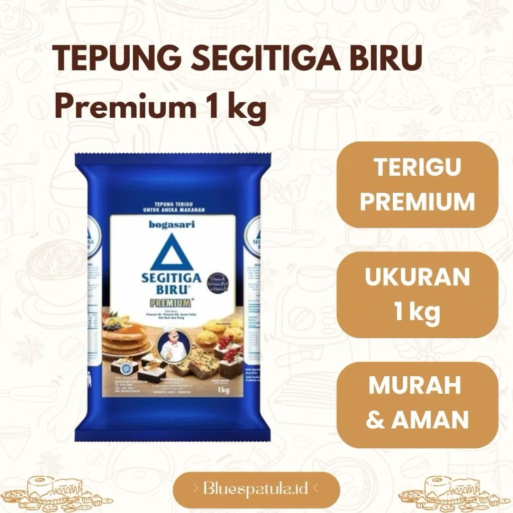 Tepung Segitiga Biru Premium 1kg/ Segitiga Biru