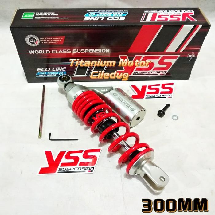 SHOCK TABUNG YSS G PLUS SERIES 300MM MIO BEAT SCOOPY VARIO 110 MIO J FINO - Merah