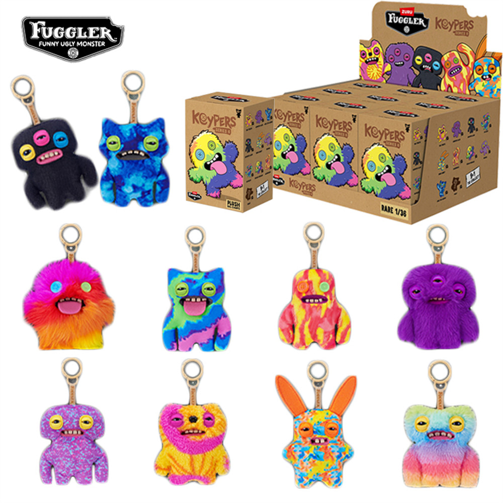 Fuggler Official Funny Ugly Cute Tooth Monster Blind Box Plush Keychain Bag Kawaii Wide Eyed Design 