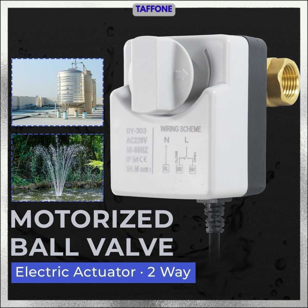 Brass Motorized Ball DN15 Valve Type Electric Actuator 2 Way - DY-303