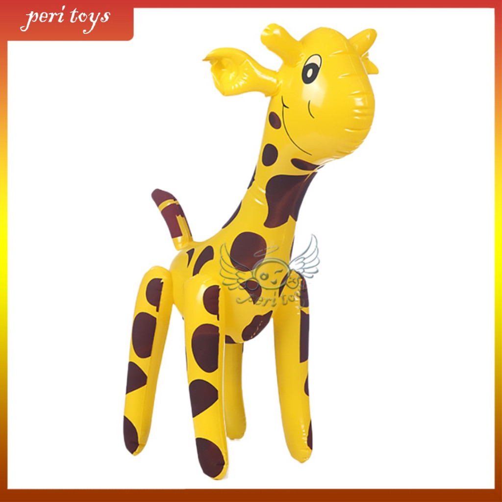 Balon Hewan Jerapah Tiup Berdiri Mainan Inflatable Animal Balloon Untuk Anak & Dekorasi Pesta