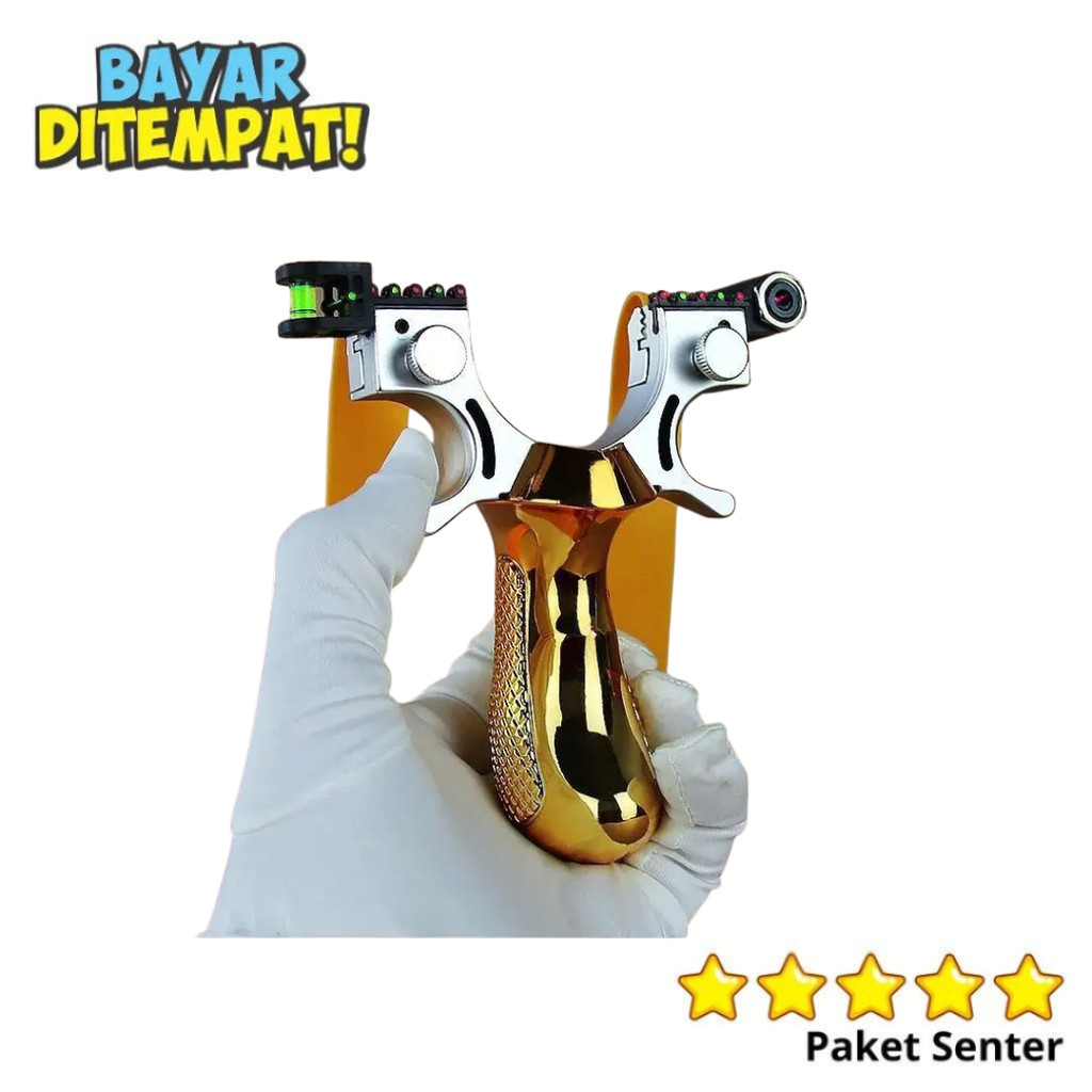 [SET LENGKAP] Ketapel Tactical Slingshot Laser Sight Premium
