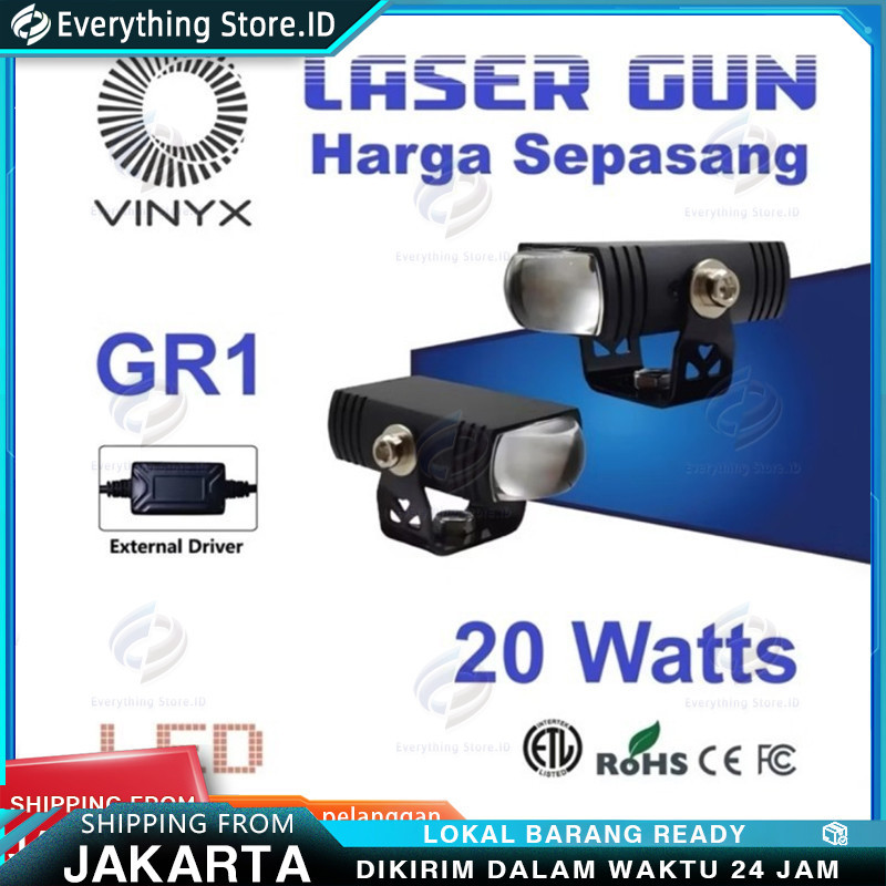 LAMPU TEMBAK VINYX GR1 D2 SLIM 2 WARNA 20 WATT ORIGINAL VINYX