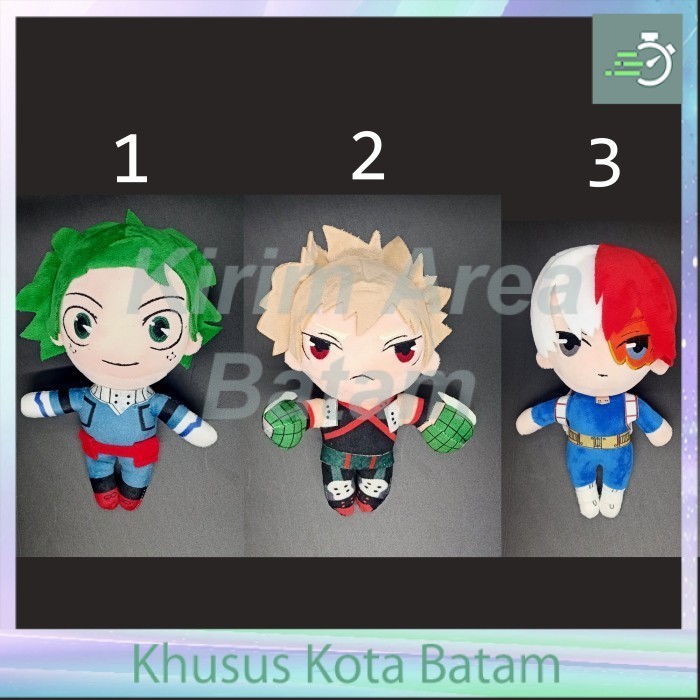 boneka 23 cm boku no hero academia deku bakugou todoroki
