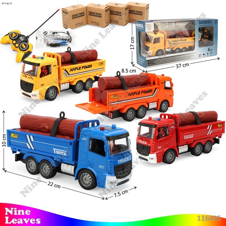 Mainan Anak RC Remote Control Truk Muat 1:20 Charge + Kabel Charger Suara Sirine Lampu Model 49 MHz 