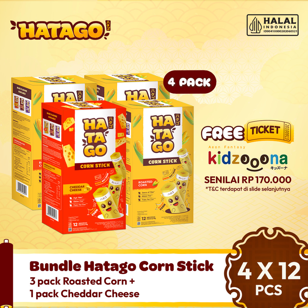 Hatago Sharing Bundle Tiket Kidzoona - 3 Roasted Corn + 1 Cheddar Cheese