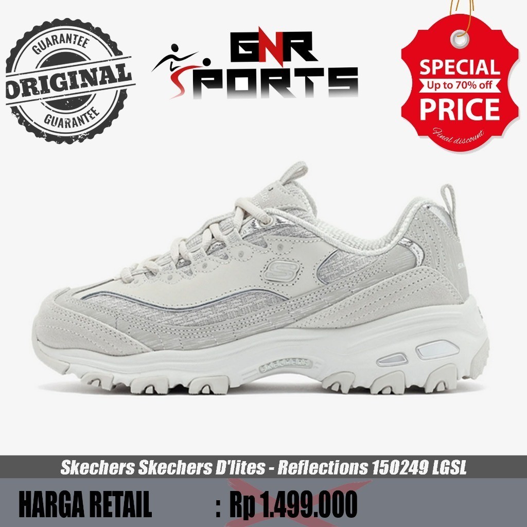 Sepatu Skechers D'lites - Reflections 150249/LGSL Original 100%