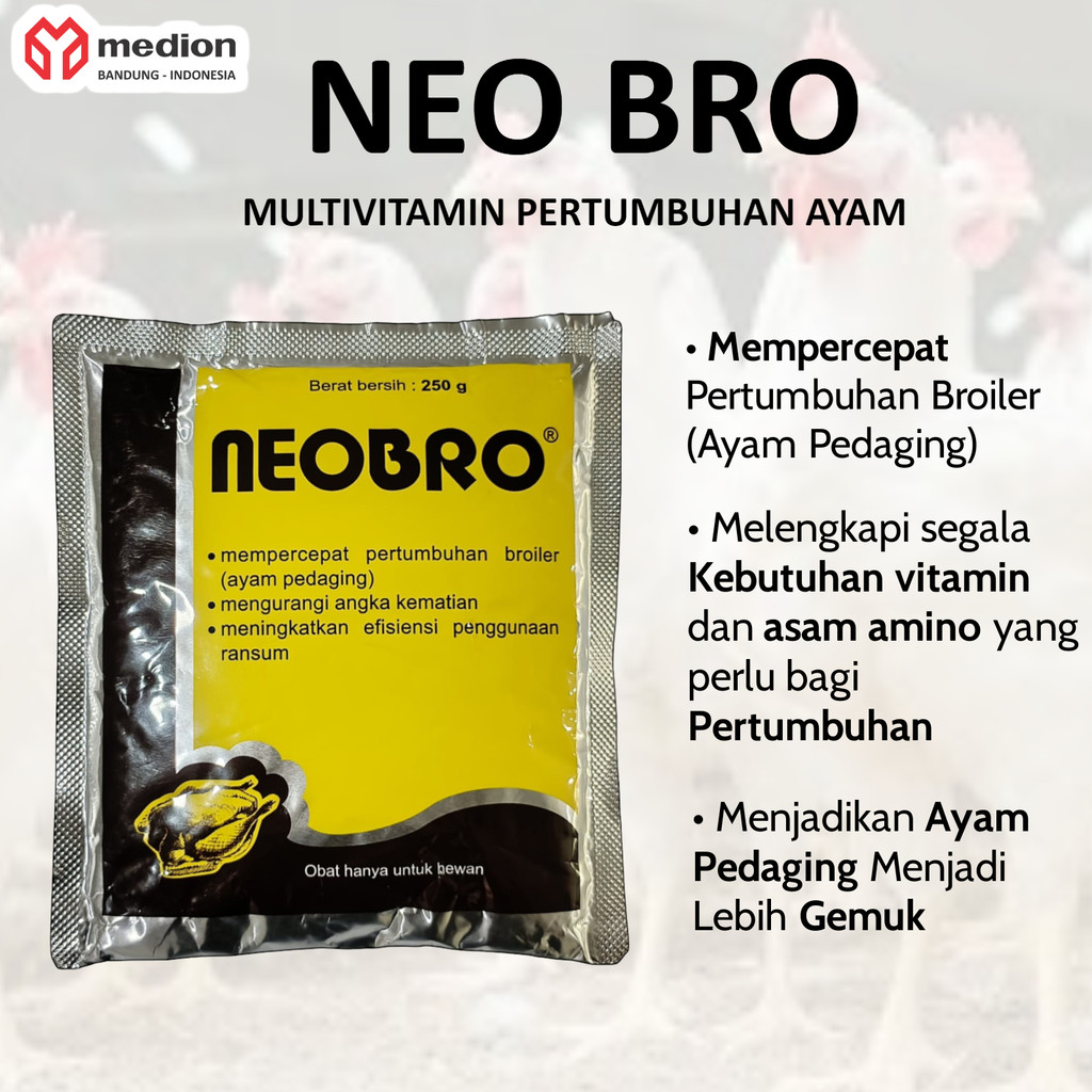 Neobro 250 Gram / Neo Bro Multivitamin Atau Obat Vitamin Penambah Berat Pertumbuhan Dan Penambah Naf