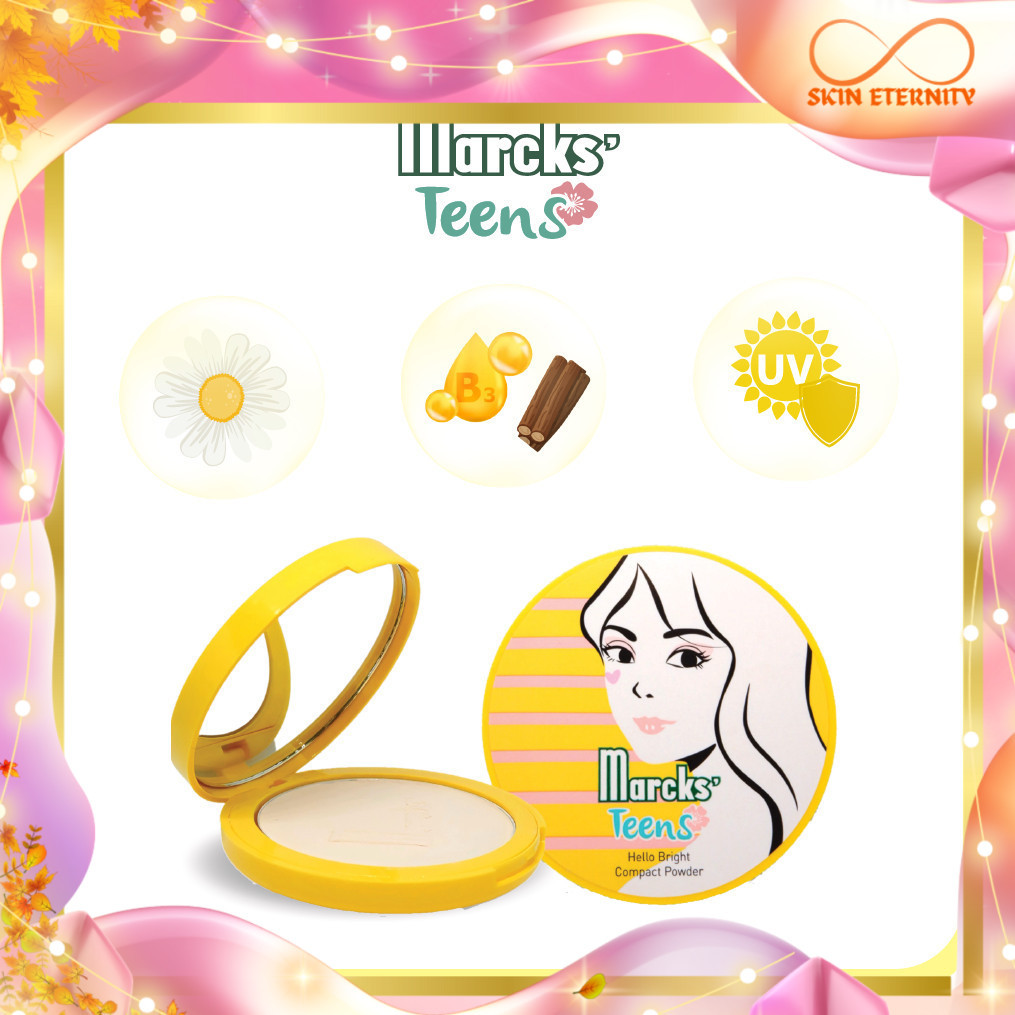 Marcks Teens Compact Powder bedak padat powder twc two way cake MARCKS kaca bedak padat