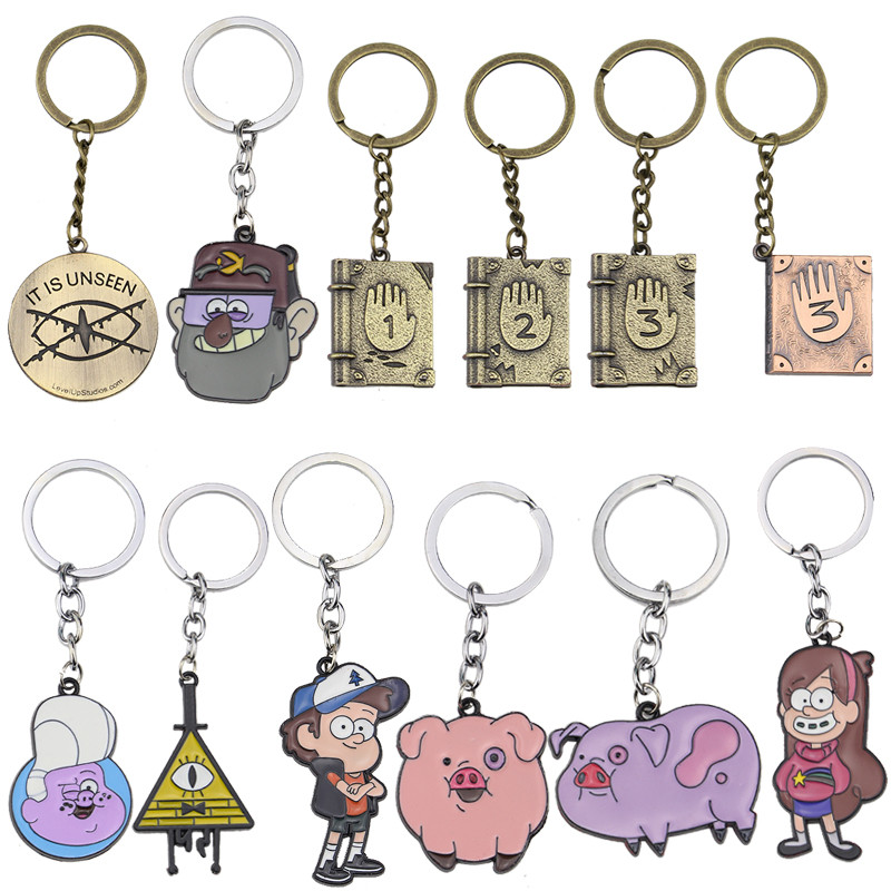 Anime Gravity Falls Cipher Keyring Adornment Mysterious Town Stanley Pines pper Mabel Zoac Journal M