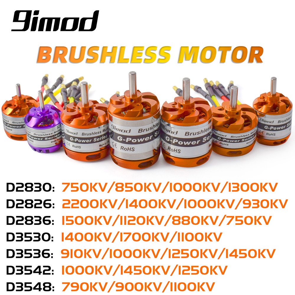 Motor Brushless 9imod 2-3/4/5S D2830 D2826 D3548 D3542 D3536 D3530 Untuk Multikopter Mini RC, Pesawa