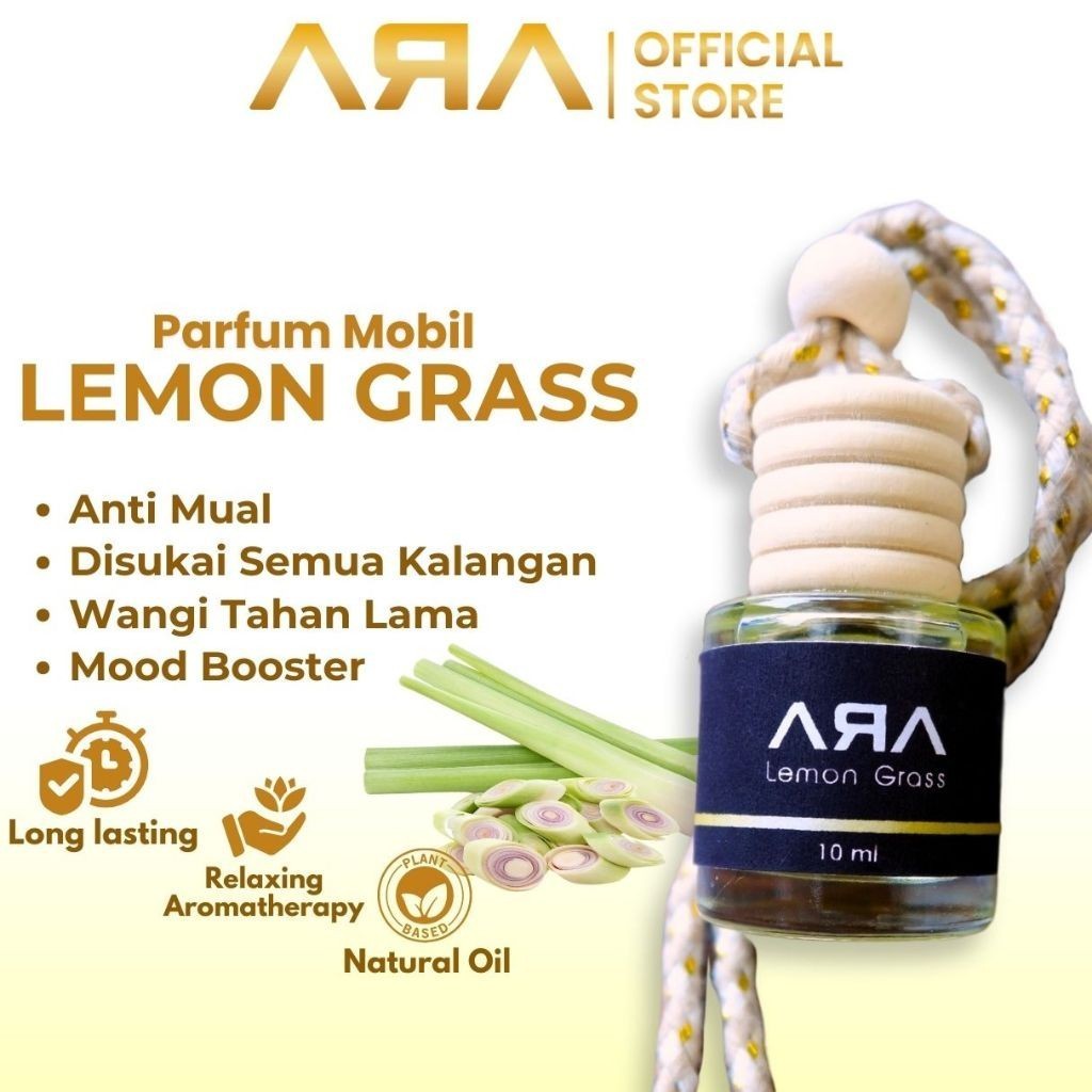 TERLARIS -  LEMONGRASS Parfum Pewangi Mobil & Pengharum Ruangan BY ARA