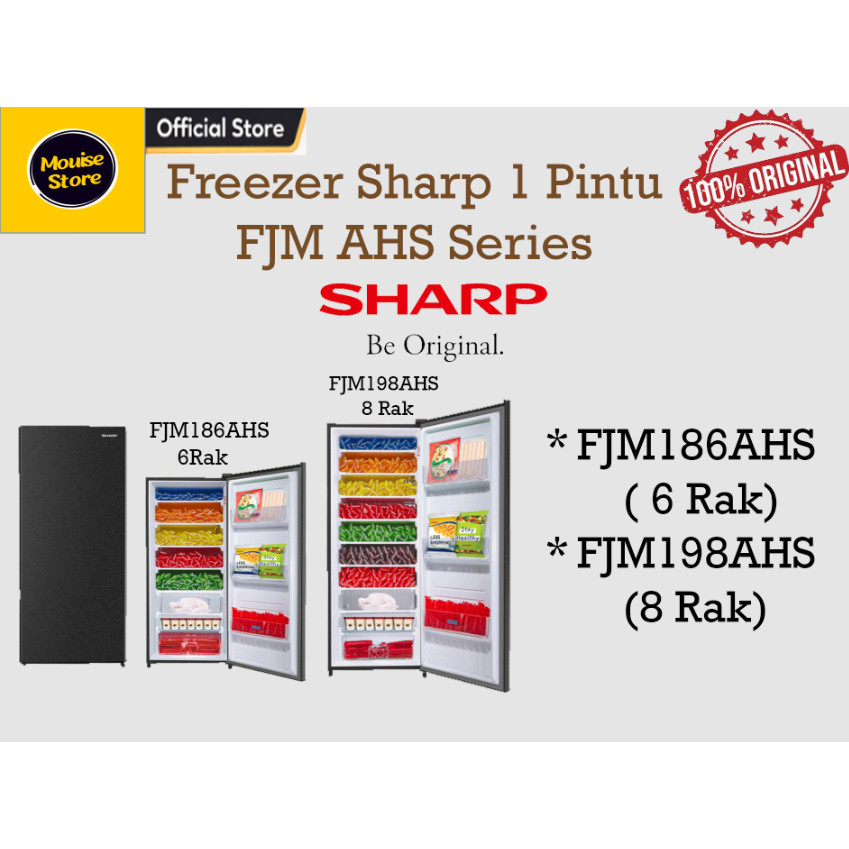 Kulkas Freezer Sharp 6RAK, 8RAK - FJM186AHS/FJM198AHS