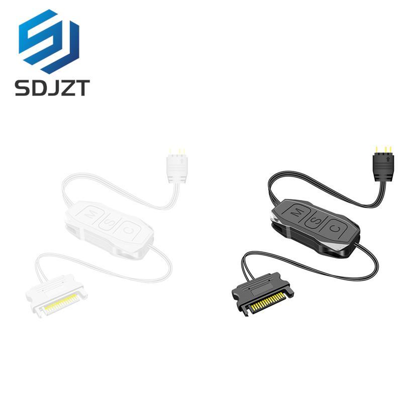 ARGB Controller 5V 3pin To SATA Power Supply Mini RGB Controller 3PIN Hub For Computer Cpu Case Cool