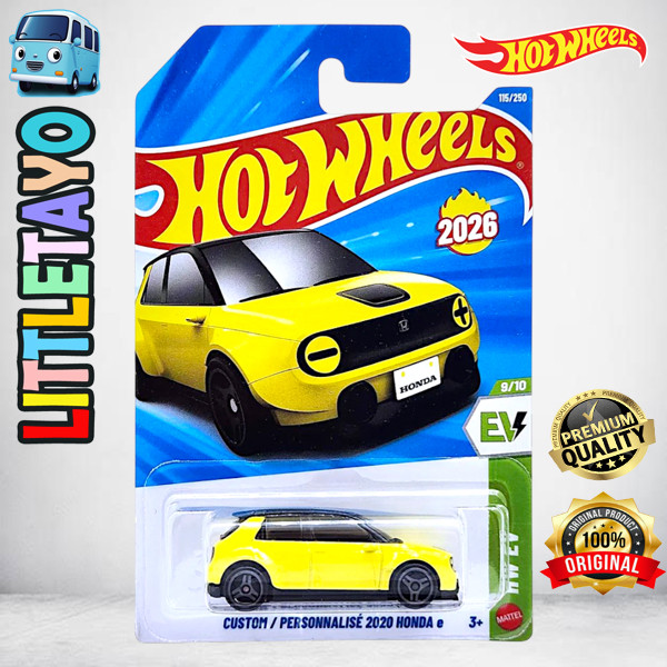 Hot Wheels Custom 2020 Honda e Kuning Diecast Mobil Listrik EV Sport Car SUV JDM Japan Car