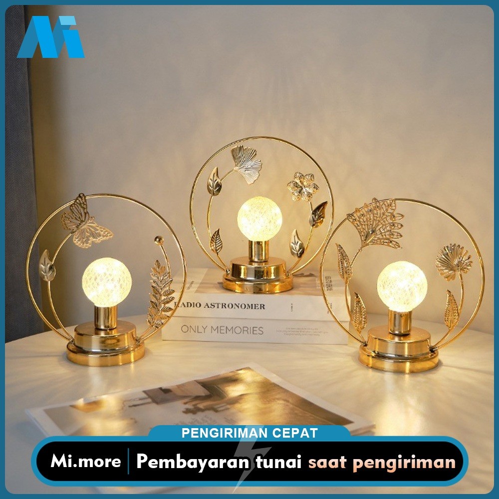 Lampu Meja LED Bertenaga Baterai Untuk Kamar Tidur, Lampu Samping Tempat Tidur, Dekorasi Pesta Perni