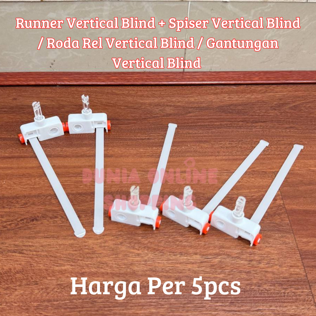 ( 5pcs ) Runner Vertical Blind + Spiser Vertical Blind / Roda Rel Vertical Blind / Gantungan Vertica