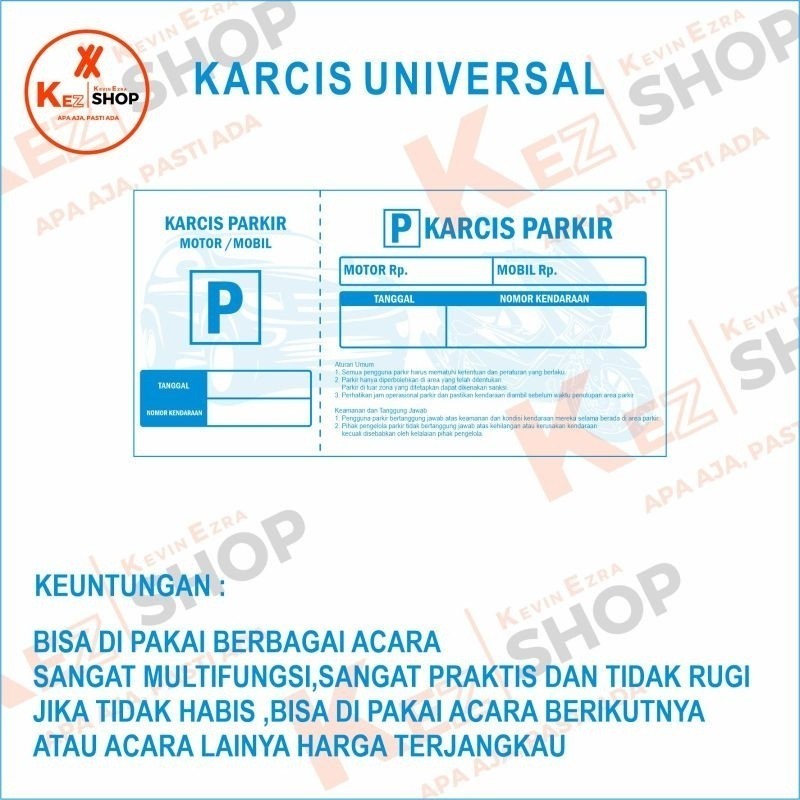 Karcis parkir murah terjangkau universal satuan #karcis #nota #karcisuniversal #kupon