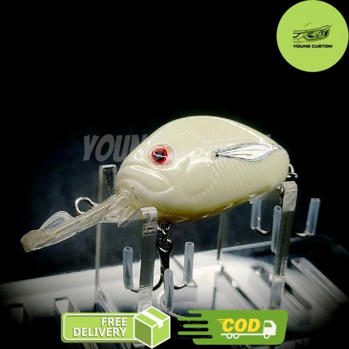 crankbait LUPIN umpan lure casting baramundi hampala lais gt muara sungai - WHITE FGID