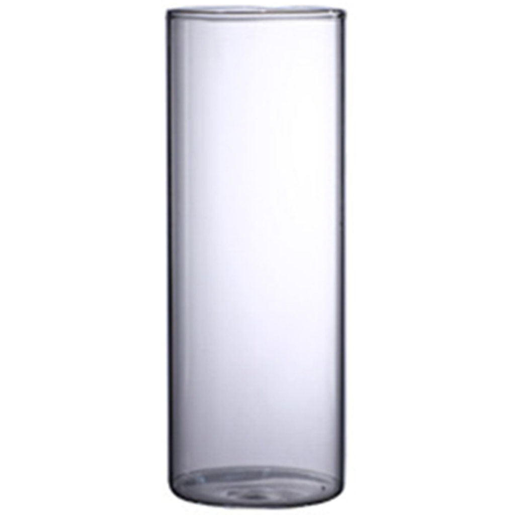Transparent Glass Hydroponic Vase Minimalist Glass Vase Cylinder Flower Vase for Home Office Wedding