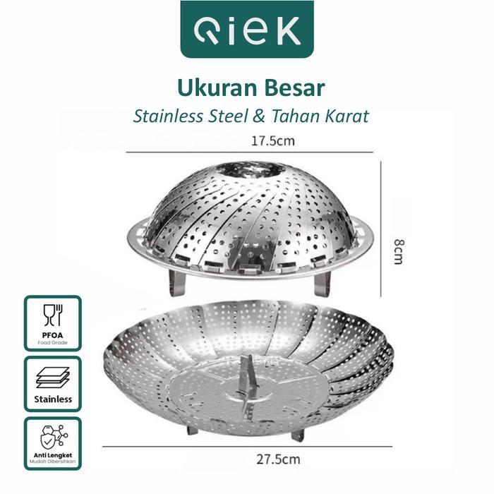 Qiek Alat Kukus Bentuk Bunga Alat Kukus Stainless Steel Alat Tatakan Kukus Bunga Kukusan Serbaguna -