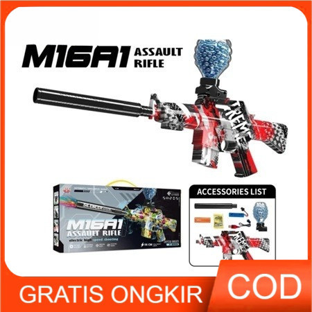 Pasar Distributor WH11(1-4) M16A1 ELECTRIC HIGH SPEED XTS-3036 Mainan Tembakan Bubble Gel Aman